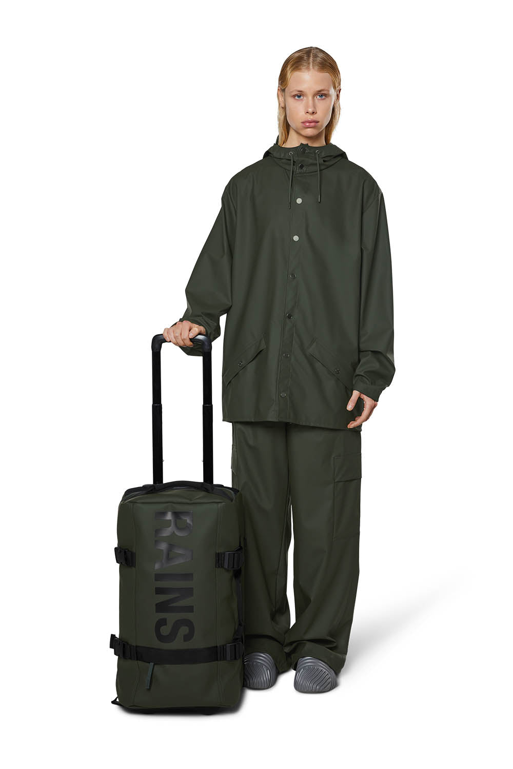 Rains Texel Travel Bag Cabin Suitcase - Green