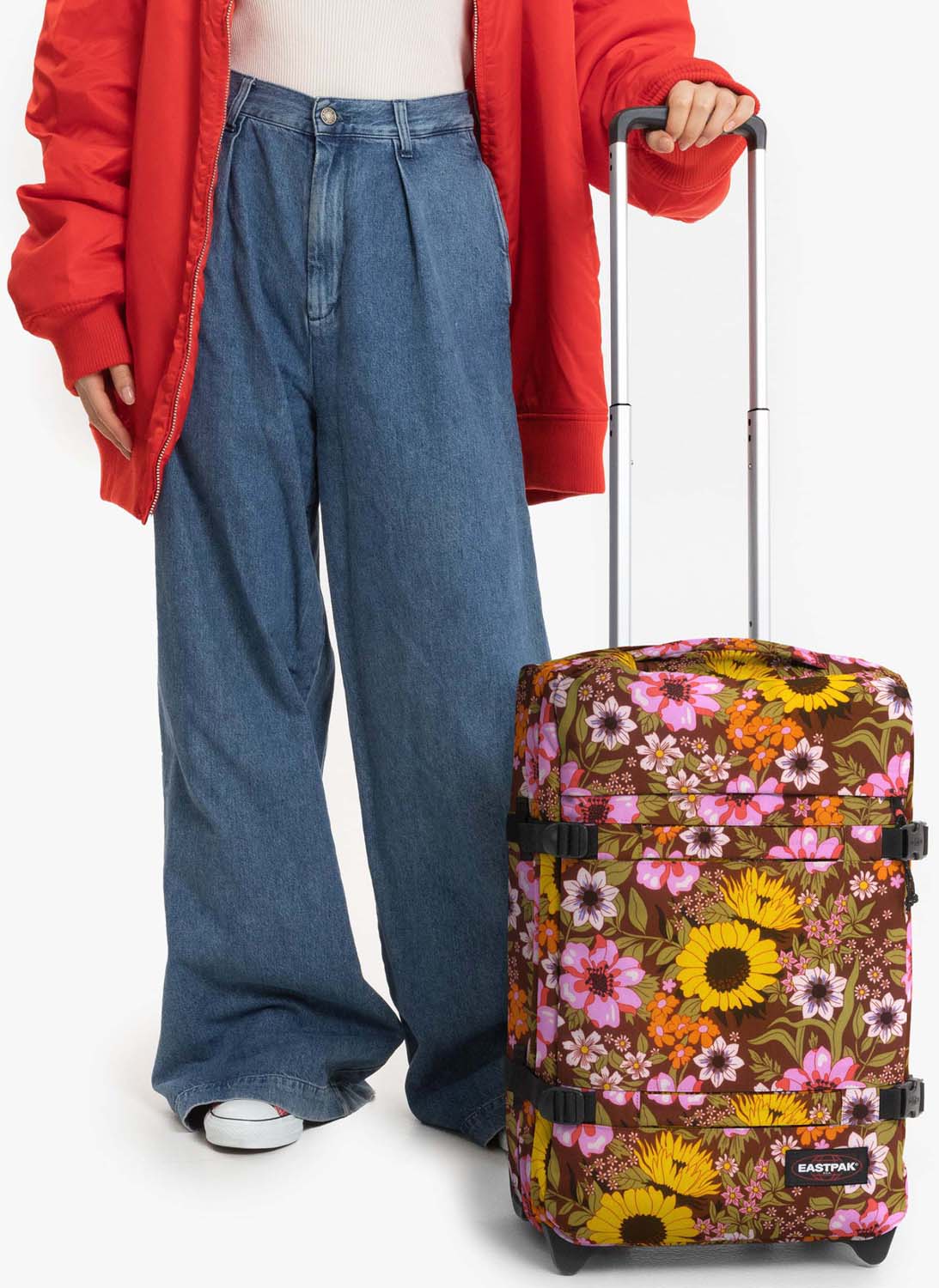 Eastpak Transit'R S Suitcase - Popflower Brown