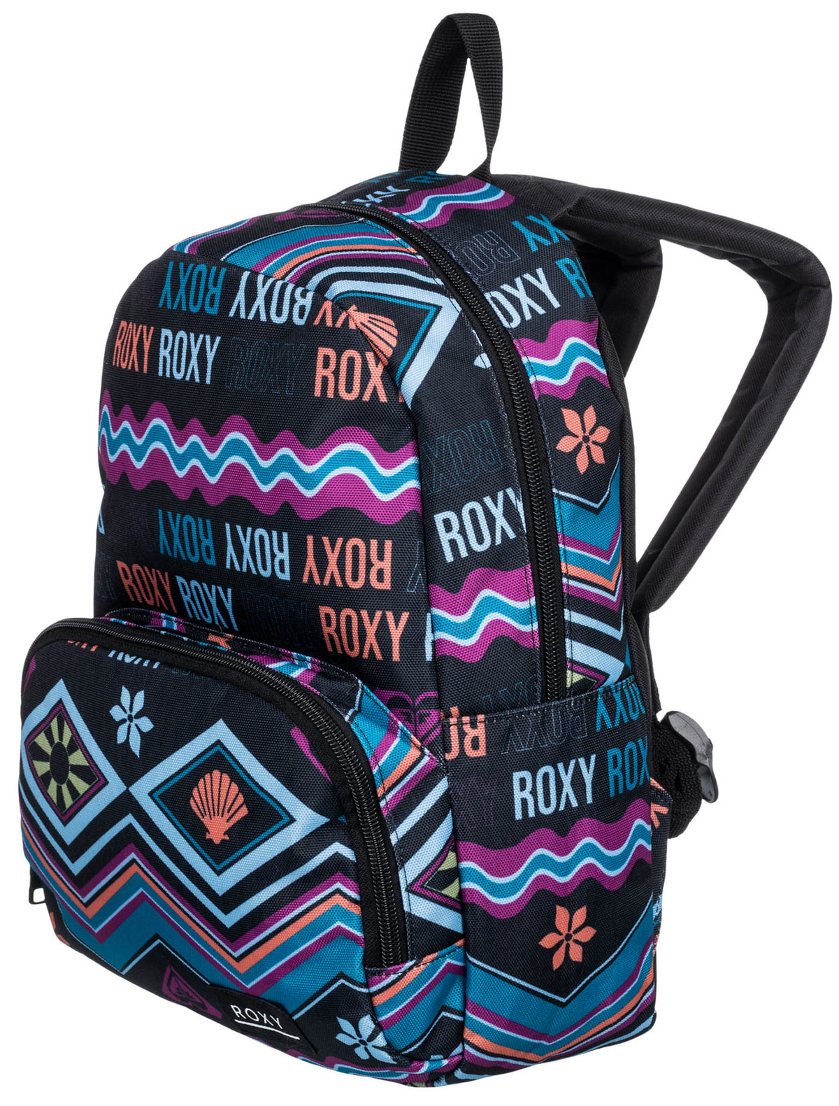 Roxy Always Core Printed 8L Backpack - Anthracite Word Up