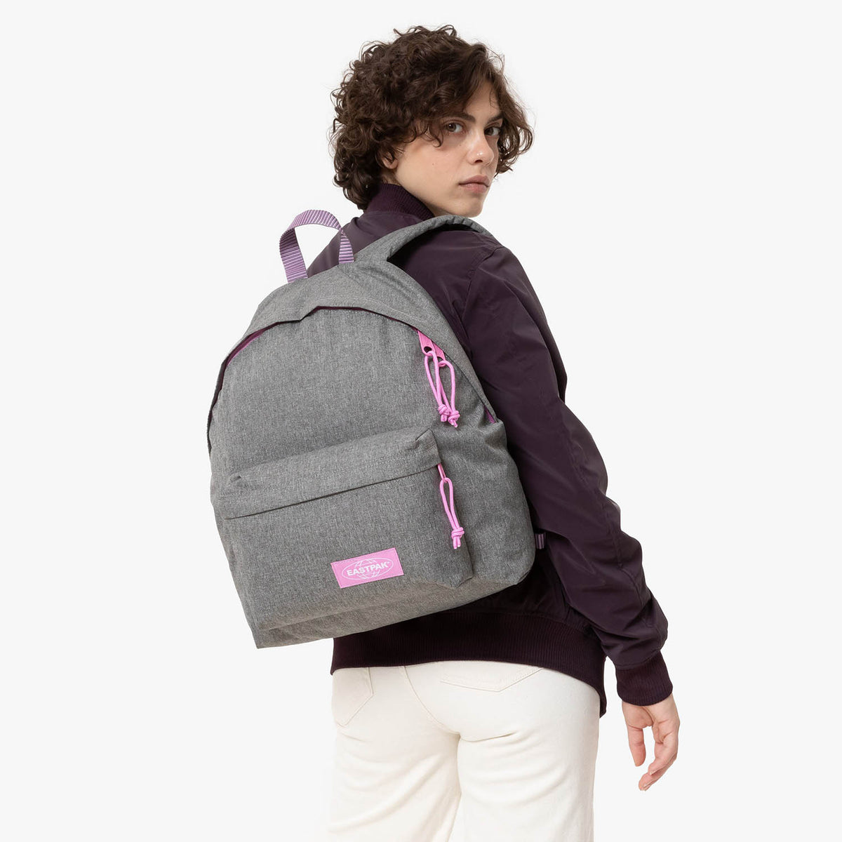 Eastpak Padded Pak'r Backpack - Kontrast Stripe Grey
