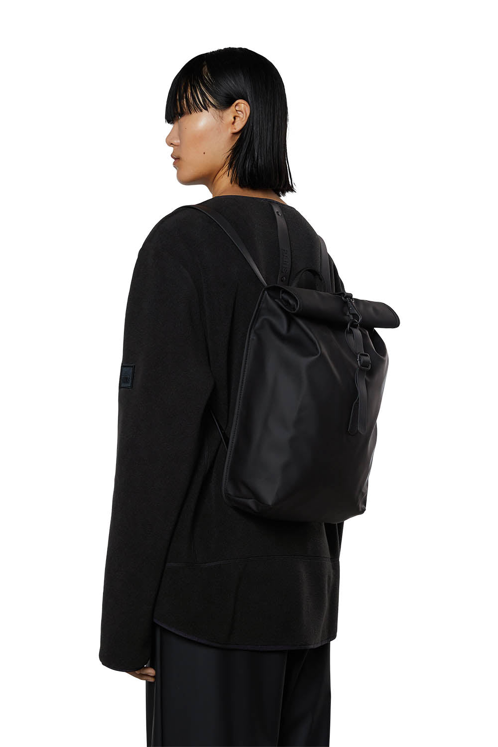 Rains Rolltop Mini Backpack - Black