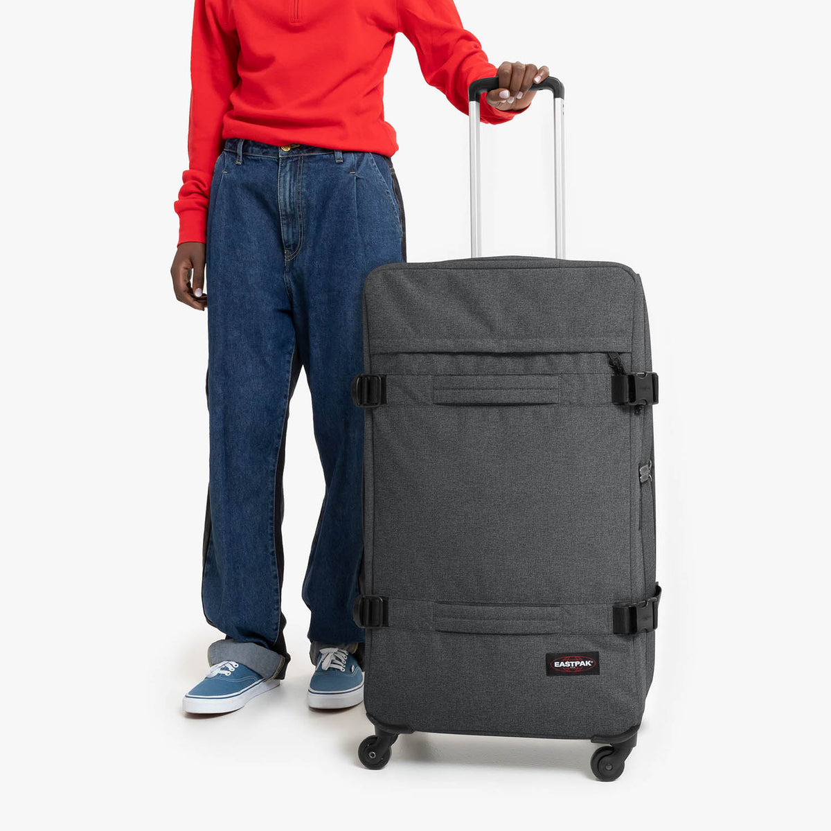 Eastpak Transit'R 4 L Suitcase - Black Denim