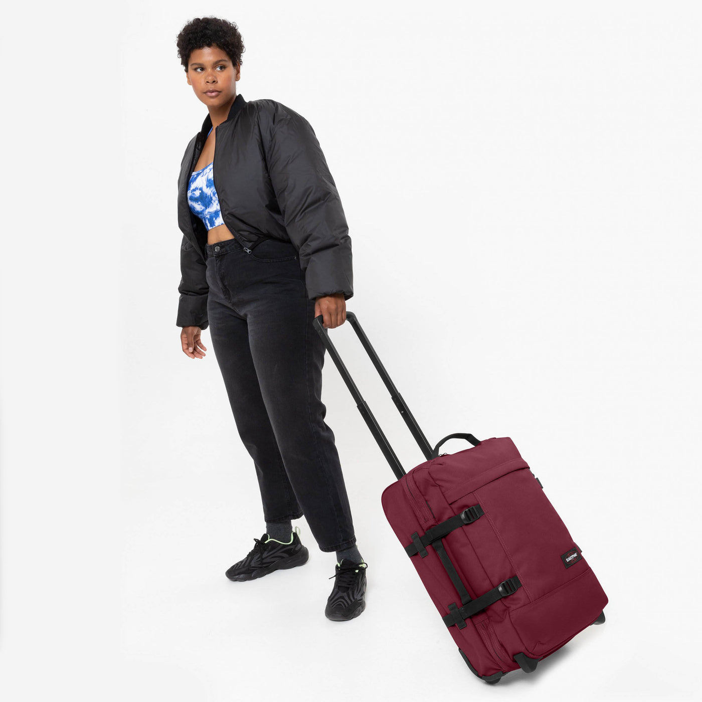 Eastpak Tranverz S Cabin Suitcase - Kontrast Grade Lime – thebackpacker
